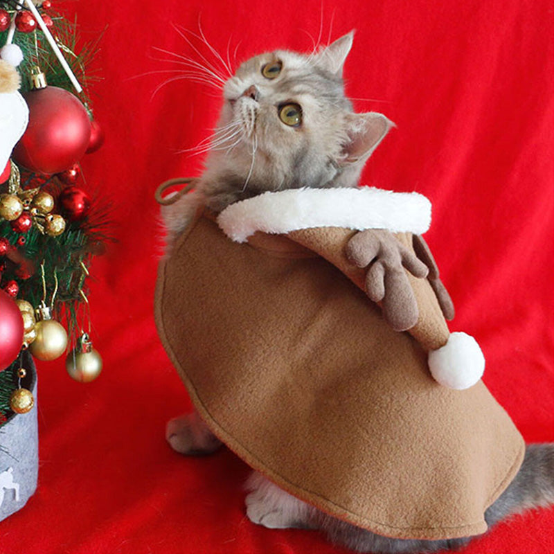 Katze Hund Weihnachten Cape Poncho