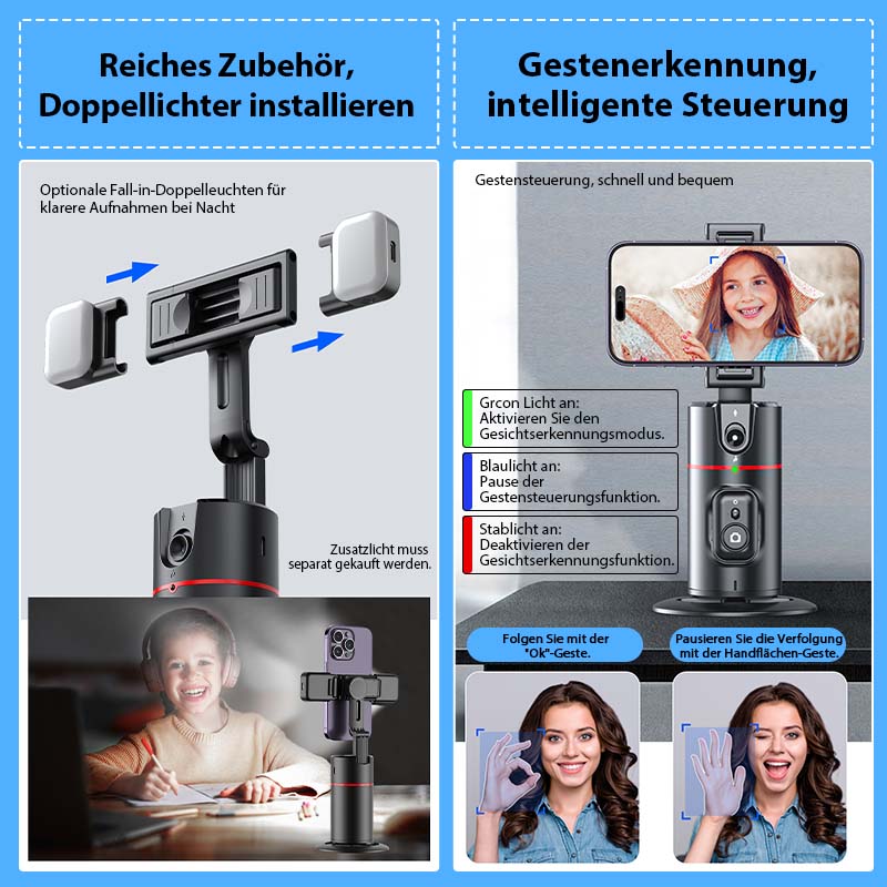 Auto-Gesichtserkennungs-Stativ mit Fernbedienung