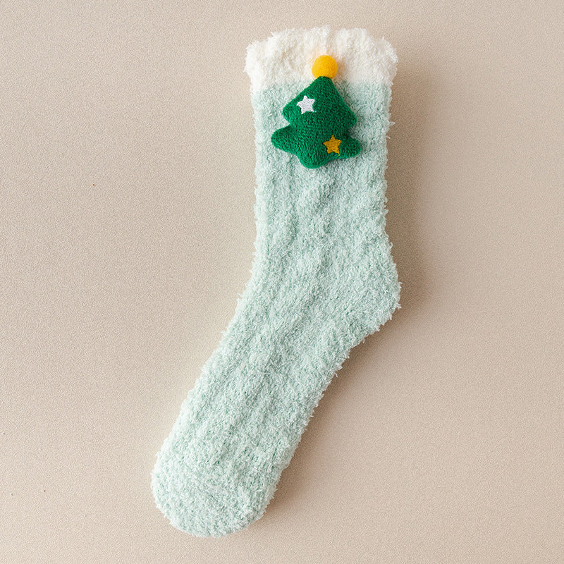 Flauschige Weihnachtssocken