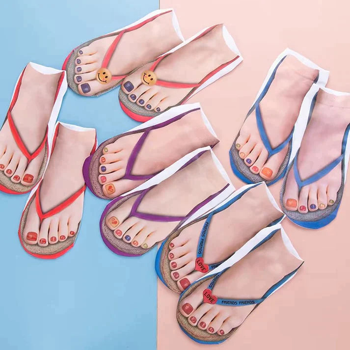 Socken mit Nageldruck