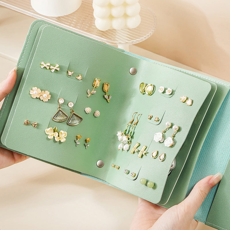 Multifunktionale tragbare Reise-Aufbewahrungstasche für Ohrringe