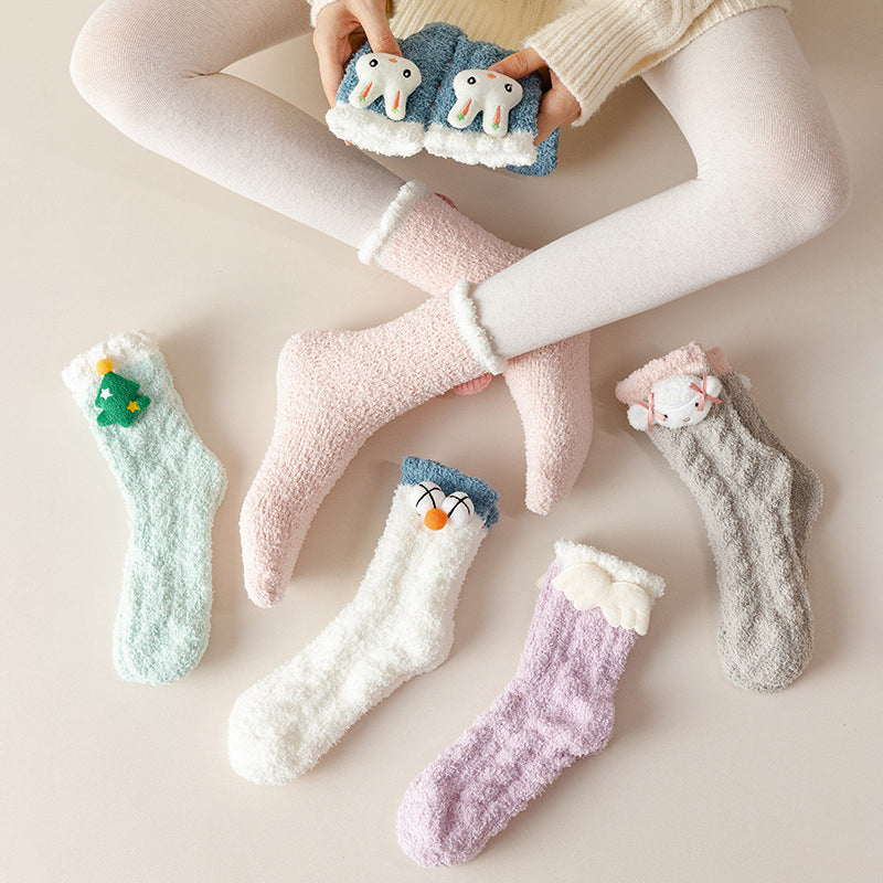 Flauschige Weihnachtssocken