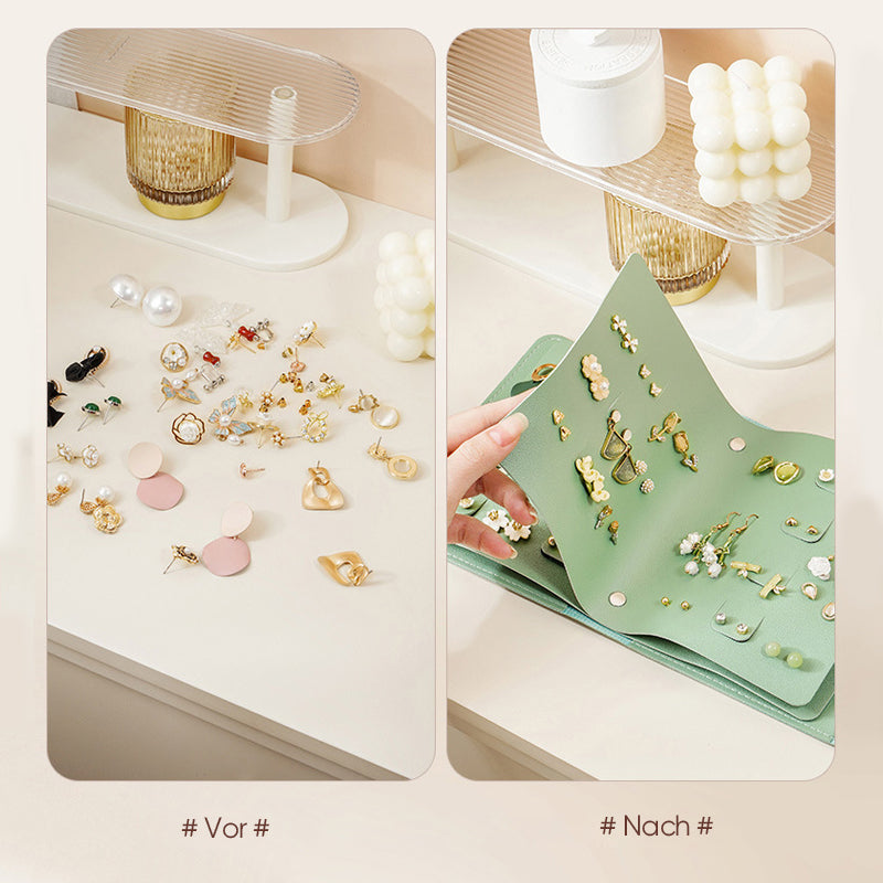 Multifunktionale tragbare Reise-Aufbewahrungstasche für Ohrringe