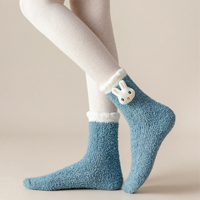 Flauschige Weihnachtssocken