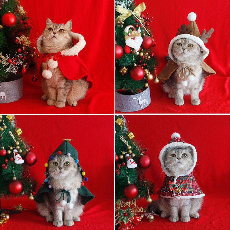 Katze Hund Weihnachten Cape Poncho
