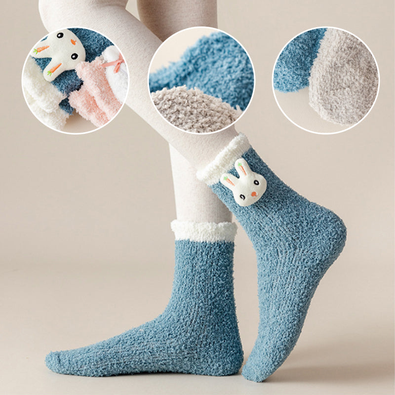 Flauschige Weihnachtssocken