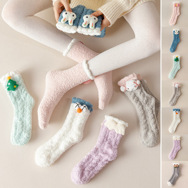 Flauschige Weihnachtssocken