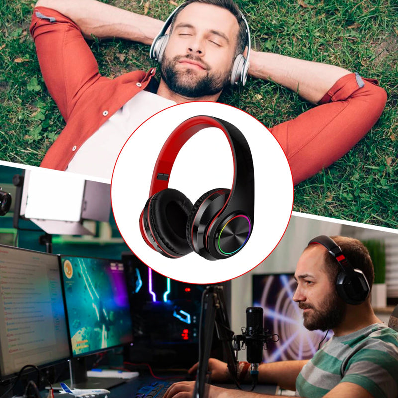 Over-Ear-Stereo Beleuchtete Bluetooth Kopfhörer