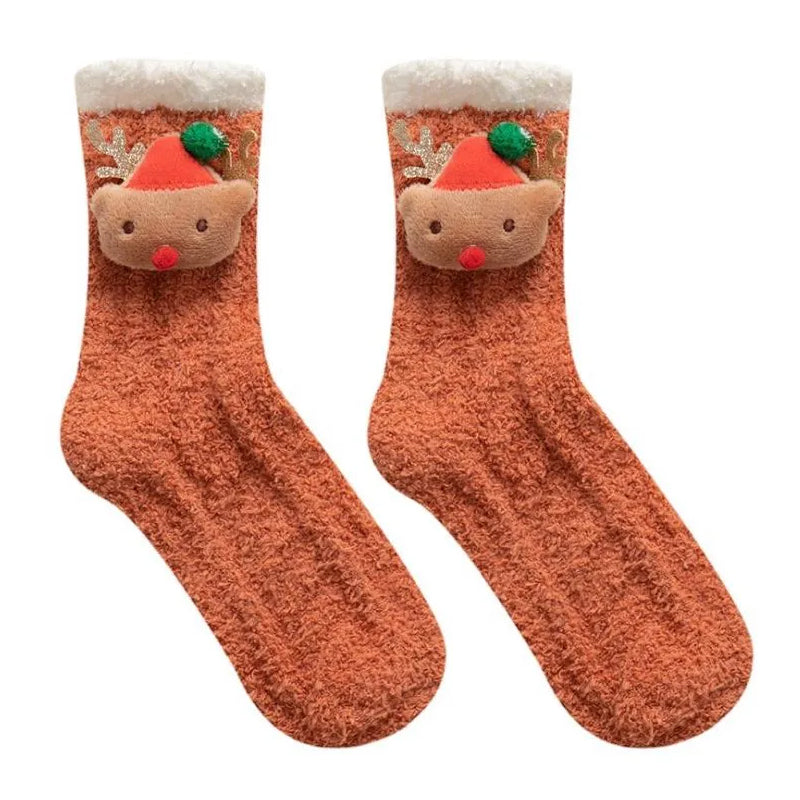 Flauschige Weihnachtssocken